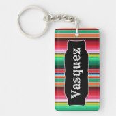 Aangepaste Spaanse Serape Mexican Blanket op maat Sleutelhanger (Voorkant)