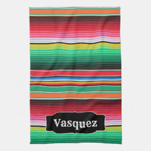 Aangepaste Spaanse Serape Mexican Blanket op maat Theedoek