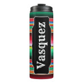 Aangepaste Spaanse Serape Mexican Blanket op maat Thermosbeker (Voorkant)