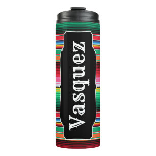 Aangepaste Spaanse Serape Mexican Blanket op maat Thermosbeker