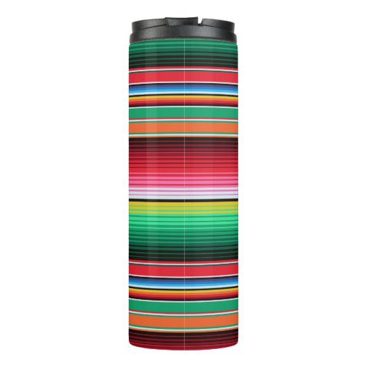 Aangepaste Spaanse Serape Mexican Blanket op maat Thermosbeker (Achterkant)