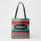 Aangepaste Spaanse Serape Mexican Blanket op maat Tote Bag (Voorkant)