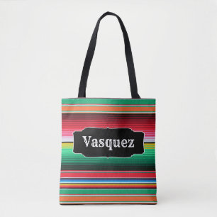 Aangepaste Spaanse Serape Mexican Blanket op maat Tote Bag