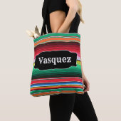 Aangepaste Spaanse Serape Mexican Blanket op maat Tote Bag (Dichtbij)