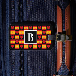 Aangepaste Spaanse vlag Aangepaste brief Bagagelabel