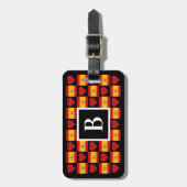 Aangepaste Spaanse vlag Aangepaste brief Bagagelabel (Voorkant verticaal)