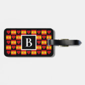 Aangepaste Spaanse vlag Aangepaste brief Bagagelabel (Achterkant horizontaal)