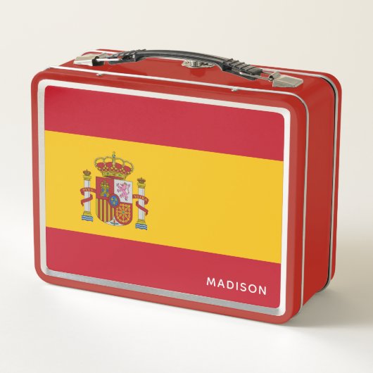 Aangepaste Spaanse vlag lunchbox (Achterkant)