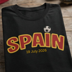 Aangepaste Spaanse vlagkleur sport  T-shirt