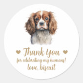 Aangepaste Spaniel bruiloft gunst Stickers (Voorkant)
