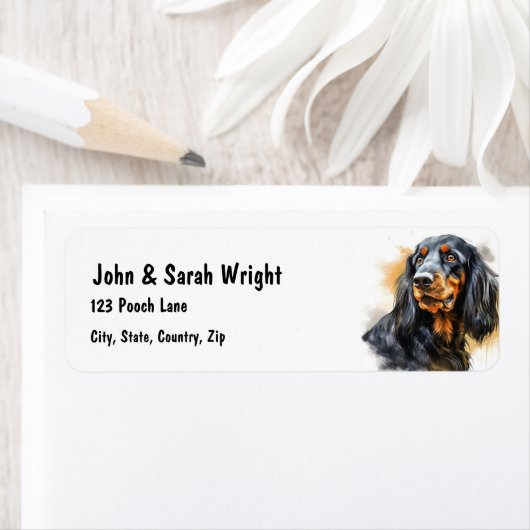 Aangepaste Spaniel Dog Address Label (Insitu)