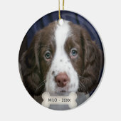 Aangepaste Spaniel Puppy Hond Foto Keramisch Ornament (Links)