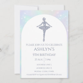 Aangepaste Sparkle Regenboog Ballerina Ballet Verj Kaart