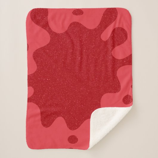 Aangepaste Spat Tomate Rood Sherpa Deken (Voorkant)