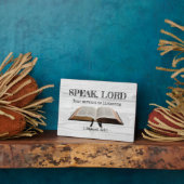 Aangepaste SPEAK LORD Samuel Bijbel Rustisch Chris Fotoplaat (Zijkant)