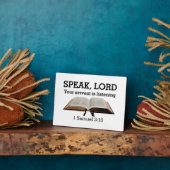 Aangepaste SPEAK LORD Samuel Bijbel Verse Christel Fotoplaat (Zijkant)