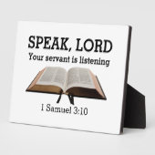 Aangepaste SPEAK LORD Samuel Bijbel Verse Christel Fotoplaat (Zijkant)