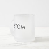 Aangepaste, speciaal voor bier bestemde lege Sjabl Matglas Koffiemok (Voorkant links)