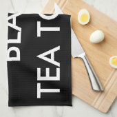 Aangepaste, speciaal voor de keuken bestemde zwart theedoek (Quarter Fold)