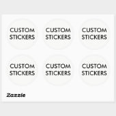 Aangepaste, speciaal voor de ronde geschikte stick sticker (Vel)