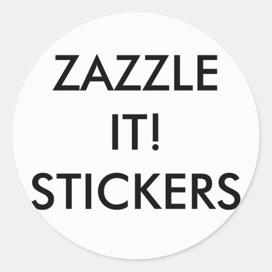Aangepaste, speciaal voor de ronde geschikte stick sticker (Voorkant)