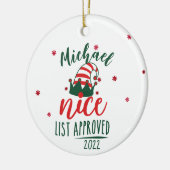 Aangepaste, speciaal voor kerstmis uitgeruste kers keramisch ornament (Links)