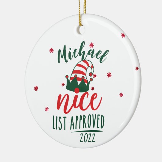 Aangepaste, speciaal voor kerstmis uitgeruste kers keramisch ornament (Links)