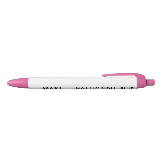 Aangepaste, speciaal voor PINK-ballpoint bestemde  Blauwe Inkt Pen (Bovenkant)