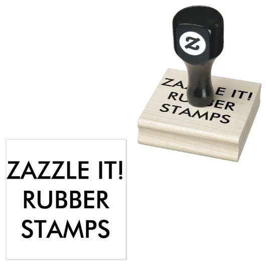 Aangepaste speciale 2,5-inch x 2,5-inch houten rub rubberstempel (Gestempeld)