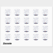 Aangepaste speciale Bedankt Nautical Wedding Stick Ronde Sticker (Vel)