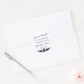 Aangepaste speciale Bedankt Nautical Wedding Stick Ronde Sticker (Envelop)