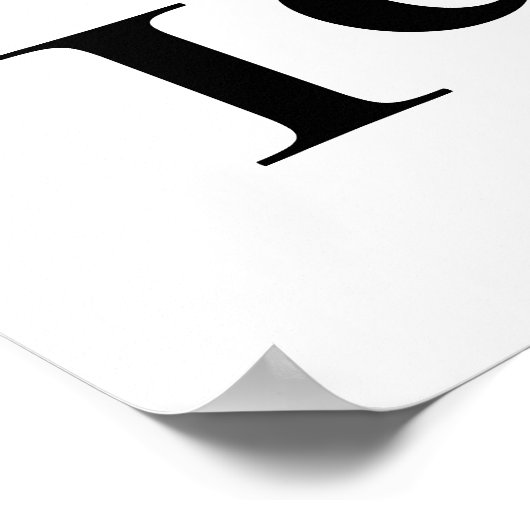 Aangepaste speciale datum zwart-wit poster (Hoek)