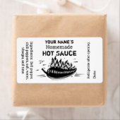 Aangepaste speciale hotsauce Woodcut Black Chili Etiket (Insitu)