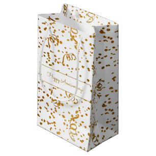 Aangepaste speciale Occasion Gold Confetti Streame Klein Cadeauzakje