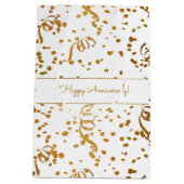 Aangepaste speciale Occasion Gold Confetti Streame Medium Cadeauzakje (Achterkant)
