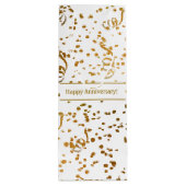 Aangepaste speciale Occasion Gold Confetti Streame Wijn Cadeautas (Achterkant)