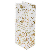 Aangepaste speciale Occasion Gold Confetti Streame Wijn Cadeautas (Voorkant Gekanteld)