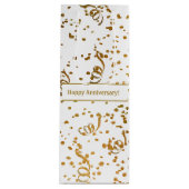 Aangepaste speciale Occasion Gold Confetti Streame Wijn Cadeautas (Voorkant)