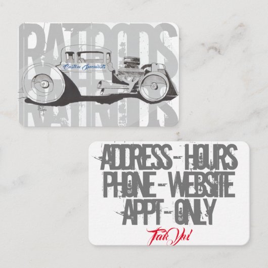 Aangepaste specialisten visitekaartje (Voorkant / Achterkant)