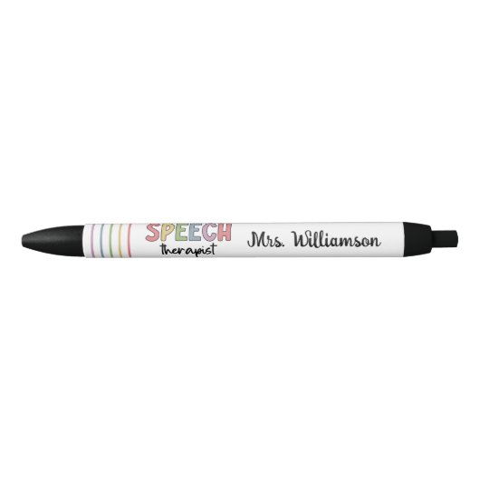 Aangepaste Speech Therapist SLP Speech Patholoog Zwarte Inkt Pen (Voorkant)