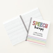 Aangepaste Speech Therapy SLP Speech Patholoog Notitieboek (Binnen)