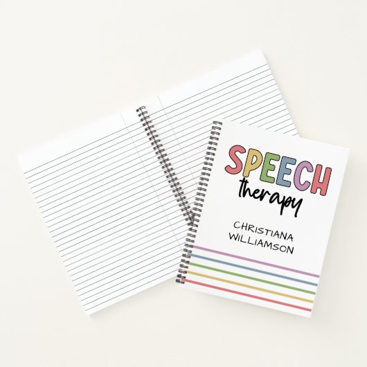 Aangepaste Speech Therapy SLP Speech Patholoog Notitieboek (Binnen)