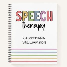 Aangepaste Speech Therapy SLP Speech Patholoog Notitieboek