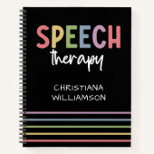 Aangepaste Speech Therapy SLP Speech Patholoog Notitieboek (Voorkant)