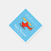 Aangepaste speelgoed helikopter baby shower servet (Hoek)