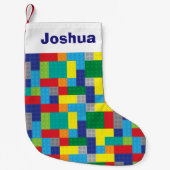 Aangepaste Speelgoed plastic blokken die blokken s Kleine Kerstsok (Voorkant)