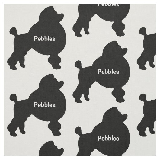 Aangepaste Speelgoed Poedel Hond Silhouet Stof (Swatch)