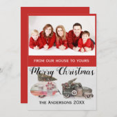 aangepaste speelgoed voor kerstfoto's feestdagenkaart (Voorkant / Achterkant)