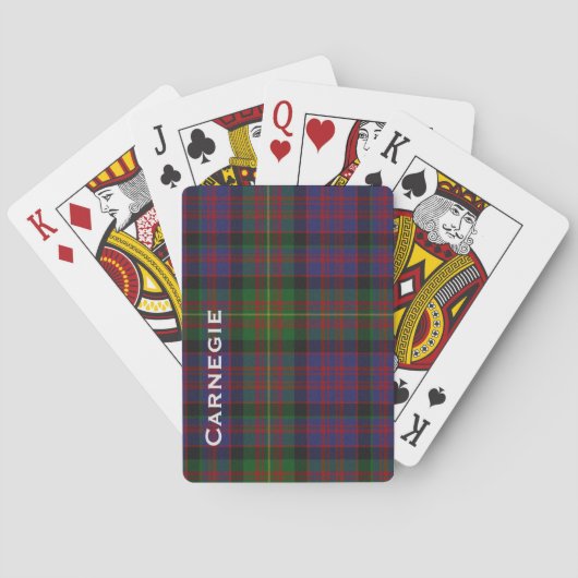 Aangepaste speelkaart met carnegie Tartan speelkaa Pokerkaarten (Achterkant)
