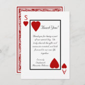 Aangepaste Speelkaart Vegas Huwelijk Dank Je Notit Bedankkaart (Voorkant / Achterkant)